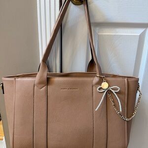 Poppy & Peonies Tote Bag, Chain Accent, Wallet, and Cosmetic Case Bundle